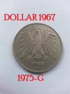 5 Mark 1975 - Letter G - 5 Marcos