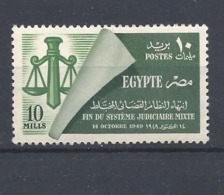 Egitto  1949   1949 Abolition Of Mixed Courts Yvert 273 Hinged - Gebruikt