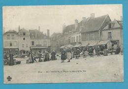 CPA - Métier Marchands Ambulants Place Du Marché Au Blé VIERZON 18 - Vierzon