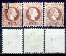 Levante-Austriaco-21 - 1867 - Yvert & Tellier N. A5 (+) + A5 + B5 (o) LH/Used - Privo Di Difetti Occulti. - Oriente Austriaco