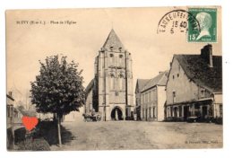 09471-LE-28-BLEVY-Place De L' Eglise---------attelage Animée--------environ 254 Habitants - Blévy