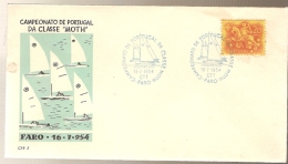 Portugal & FDC Campeonato De Portugal De Vela, Classe Moth, Faro 1954 (765) - Sailing