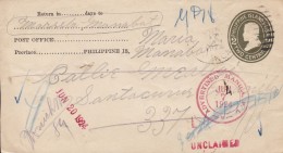 Philippines Postal Stationery Ganzsache Entier (Front Only!!) 2 C. ADVERTISED MANILA 1924 (2 Scans) - Filippine