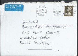 Great Britain 1997 43p Slogan Cancellation Royal Mail Postal History Cover Sent To Pakistan. - Brieven En Documenten