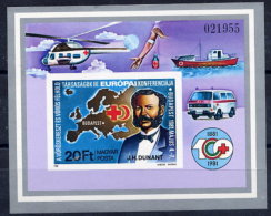 HUNGARY 1981 Red Cross Conference Imperforate Block MNH / **.  Michel Block 149B - Blokken & Velletjes