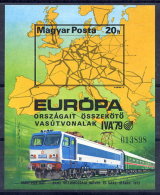 HUNGARY 1979 Transport Exhibition Imperforate Block MNH / **..  Michel Block 137B - Blocks & Sheetlets