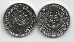 Netherland Antilles 25 Cent  Cents  1990. UNC KM#35 - Niederländische Antillen