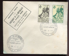 Lettre - AOF -  Première Visite D' Un Président De La République En Afrique Noire - St Louis Du Sééngal Le 23 Avril 1947 - Storia Postale