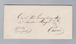 Heimat Schweiz AG BREMGARTEN 1852-11-12 Brief Ohne Marken Nach Aarau - 1843-1852 Federal & Cantonal Stamps