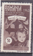 #146      FISCAUX STAMP, REVENUE STAMP PATRONAGE COUNCIL, CHILD, CROSS,     ROMANIA. - Steuermarken