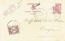 Taxe De 20c Sur Entier Postal De HEERS Vers OREYE Le 04.09.1941 - Other & Unclassified