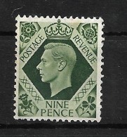 GB 1937 KGVI Definitives,9d Deep Olive-green LMM (4652) - Neufs