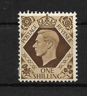 GB 1937 KGVI Definitives,1s Bistre-brown LMM (4654) - Unused Stamps