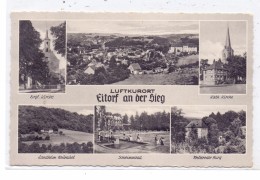 5208 EITORF, Kirchen, Schwimmbad, Welteroder Burg, Landheim Bourauel, 196... - Siegburg