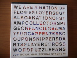 UK Royal Mail Special Stamps 2001 - Book 18 (m64) - Ongebruikt