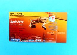 ATHLETISME - IAAF CONTINENTAL CUP 2010. - BLANKA VLASIC High Jump * Ticket Billet Athletics Athletik Atletismo Atletica - Tickets D'entrée