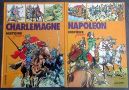 Lot De 4 Livres Histoire Juniors : Charlemagne - Napoléon - Saint-Louis Et Vercingétorix - Loten Van Boeken