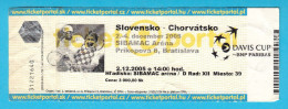 SLOVAKIA Vs CROATIA - 2005 DAVIS CUP FINAL Tennis Match Ticket * Billet Billete Biglietto Bilhete Tenis Goran Ivanisevic - Other & Unclassified