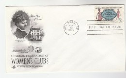 1966 Art Craft USA FDC WOMENS CLUB, COSTUME, UMBRELLA Stamps Cover - Costumes