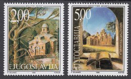 Yugoslavia 1999 Monasteries Of Serbia, Architcture, Religion Christianity, Cultural Heritage, Set MNH - Nuovi