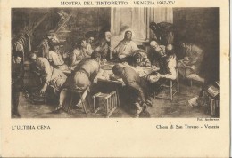 VENEZIA MOSTRA DEL TINTORETTO L'ULTIMA CENA  VIAGGIATA 1957 TIMBRO ERP - Malerei & Gemälde