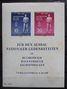 MiNr. 459 - 460 (Block 11) Deutschland Deutsche Demokratische Republik Blockausgabe, Wz. 2 X, - 1950-1970