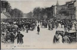 CPA Marché Marchands Ambulants Circulé CAEN - Marchés