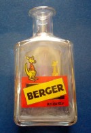 CARAFE PICHET PUBLICITE ALCOOL 50 Cl  - Sérigrahie  BERGER ANISETTE Avec KANGOUROU - Jarras