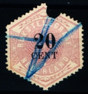 Netherlands 1877 Telegraph Stamp 20 Ct Used - Telegramzegels
