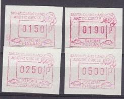 Finland 1989 Frama Labels Santa Clausland / Arctic Circle 4v ** Mnh (31914) - Automatenmarken [ATM]