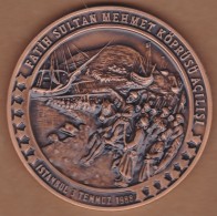 AC - OPENING OF MEHMED THE CONQUEROR BRIDGE BRONZE MEDAL MEDALLION 1988 - Professionnels / De Société