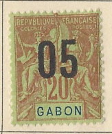 Gabon - 1912 - Nuovo/new MH - Allegorie - Mi N. 75 - Nuevos