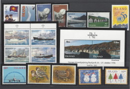 Islanda - Annata 1995 - Nuovo/new MNH - Mi N. 818/19 + 824/39 + Block 18 - Neufs