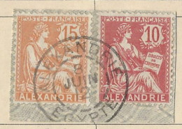 Territori Francesi - Alexandrie - Usato/used - Allegorie - Mi N. 21+31 - Oblitérés