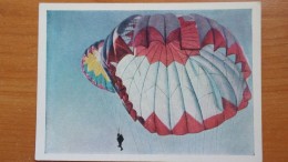 SPORT.  Parachutting. OLD SOVIET Postcard 1964 - Parachutespringen