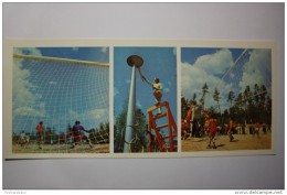 RUSSIA. KICHERA  (Siberian Village). Football Game At Stadium. Volleyball. OLD USSR PC. 1978. Long Format - Volleyball