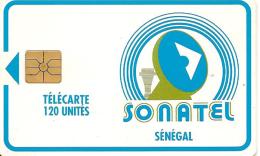 CARTE-PUCE-SENEGAL-120U-GEMA-SONATEL-V°2 Droit De 120U-Sans N°-UTILISE-TBE - Senegal