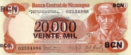 Nicaragua 20000 Córdobas 1987, UNC, P-147a, NI441a - Nicaragua