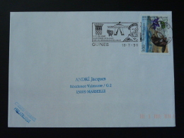 62 Pas De Calais Guines Dinde Camp Du Drap D'Or 1996 - Flamme Sur Lettre Postmark On Cover - Afstempelingen & Vlagstempels