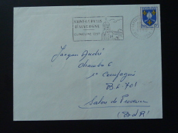 63 Puy De Dome Saint Gervais D'Auvergne 1956 - Flamme Sur Lettre Postmark On Cover - Abbayes & Monastères