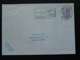 67 Bas Rhin Weyersheim Oiseau Bird - Flamme Sur Lettre Postmark On Cover - Werbestempel