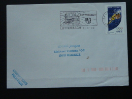68 Haut Rhin Lutterbach Abbaye 2002 - Flamme Sur Lettre Postmark On Cover - Abbayes & Monastères