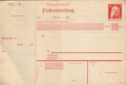 Germany/Bavaria - Postal Stationery - Postanweisung A98/11 10pf Rot 1911 Unused - 2/scans - Altri & Non Classificati