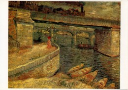 V50 / NEUVE CP VINCENT VAN GOGH LE PONT D' ASNIERE VOIR DOS - Van Gogh, Vincent