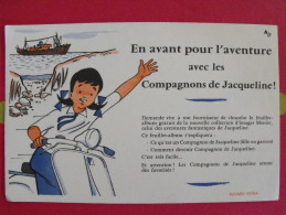 Buvard Chocolat Menier. Aventures De Jacqueline. Album D'images. Vers 1950. - Kakao & Schokolade