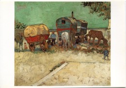 V50 / NEUVE CP VINCENT VAN GOGH CAMPEMENT DE BOHEMIENS LES ROULOTTES VOIR DOS - Van Gogh, Vincent