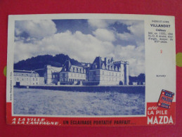 Buvard Pile Mazda. Indre Et Loire Château De Villandry. Vers 1950. - Batterien