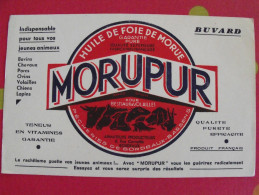 Buvard Huile De Foie De Morue Morupur Pour Bestiaux Et Volailles. Vers 1950. - Farm