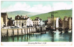 RB 1114 -  Early Hartmann Postcard - Ramsey Harbour & Temperance Hotel - Isle Of Man - Isla De Man
