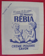 Buvard Produits Rebia; Crème Poudre Savon. Bébé. Vers 1950. - Perfume & Beauty